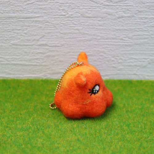 羊毛フェルト めんだこのめんこちゃん 2種類 オレンジ・水色 羊毛