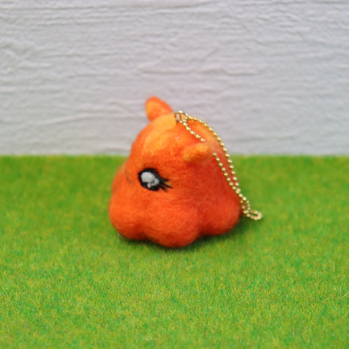 羊毛フェルト めんだこのめんこちゃん 2種類 オレンジ・水色 羊毛