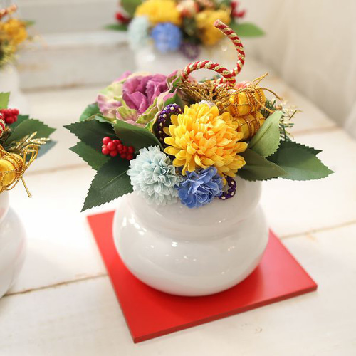 専用＊迎春2024 プロテア&コットン   正月飾り(ドライ) 迎春2024 プロテア&コットン 正月飾り(ドライ) しめ縄・しめ飾り fu.wa