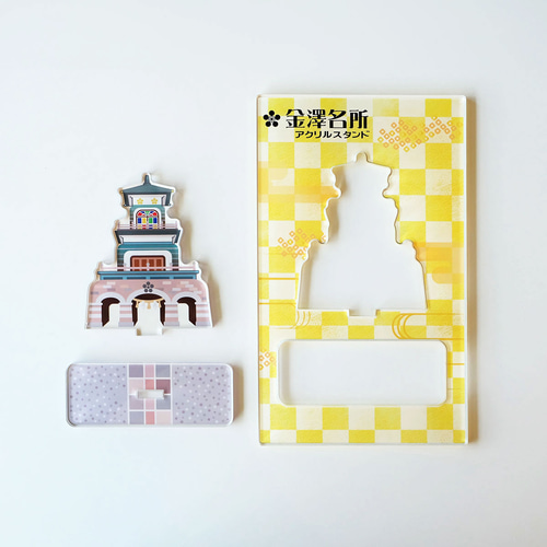 Lサイズ】金澤名所アクリルスタンド 尾山神社 W120×H116×D45mm