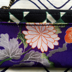 小物入れ　着物･紫地の菊と梅 2枚目の画像