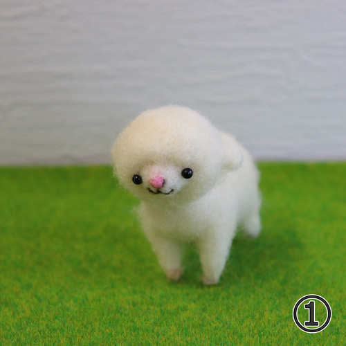 羊毛フェルト 子羊①② ゆかいな動物シリーズ 羊毛フェルト