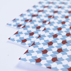 イチョウ柄の包装紙（ブルー系）　A4サイズ（8枚入り）デザインペーパー　ラッピングペーパー 3枚目の画像
