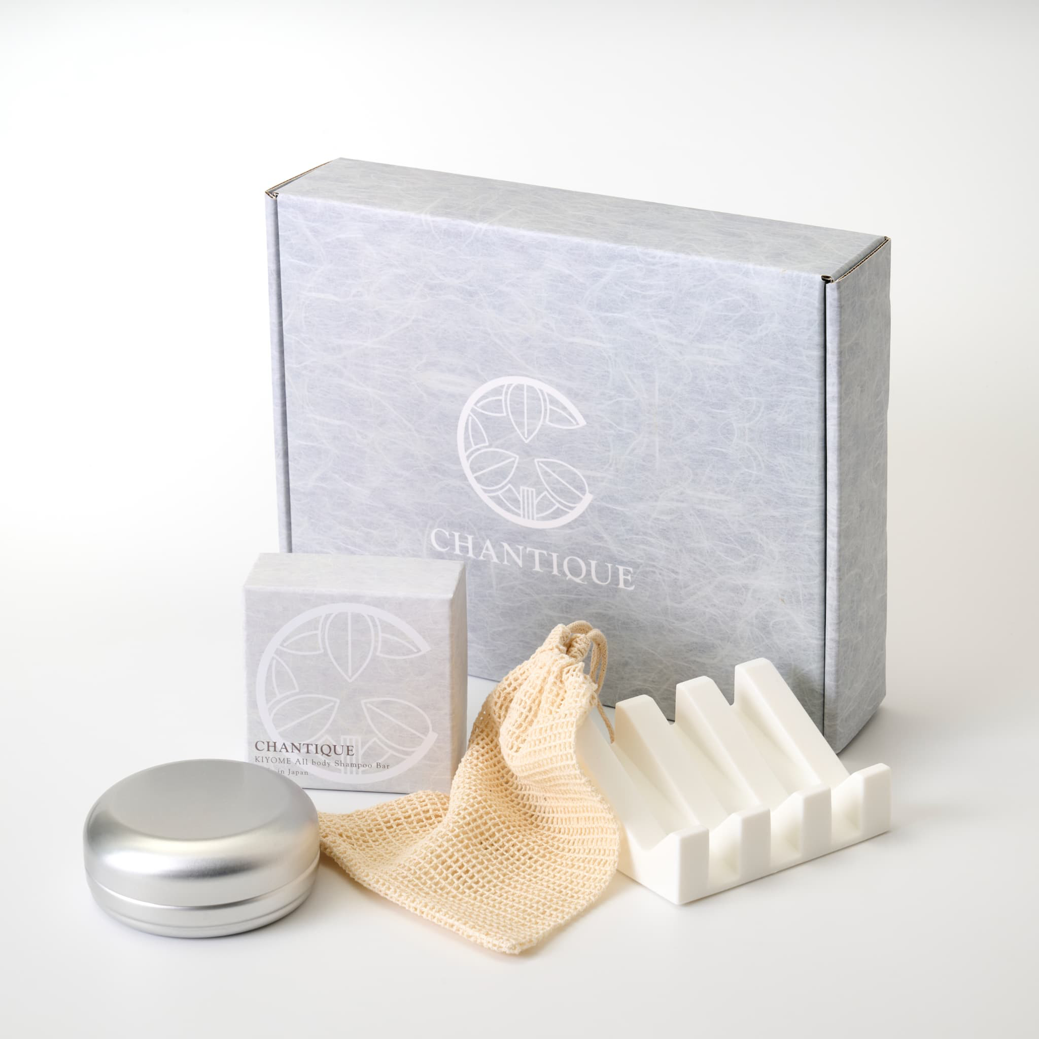 KIYOMEギフトボックス　洗う酒粕美容液 全身シャンプーバー【キヨメ】スターターセット