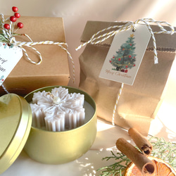 ●香り・お色選べるアロマキャンドル　/ スノーフレイク　クリスマスプレゼント ●　ソイキャンドル　hananowa 4枚目の画像