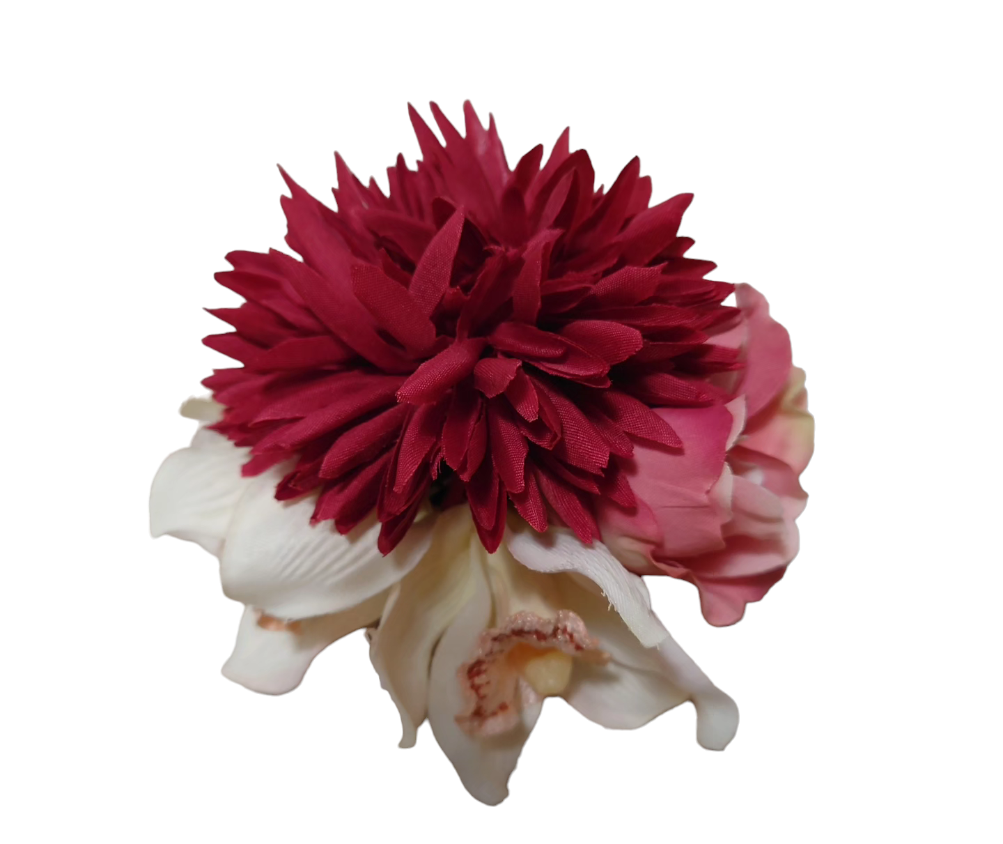 マムとシンビジュウムのヘアアクセサリー