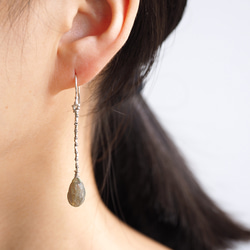 'labradorite' silver long pierce 5枚目の画像