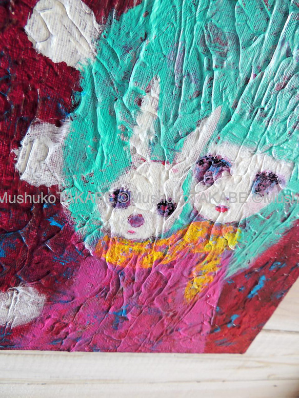 【一條黃圍巾】#藝術#繪畫#原畫#兔子#女人 第5張的照片