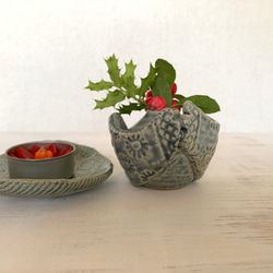 【クリスマスコフレ】スワンの花器&ボタニカル豆皿 9枚目の画像