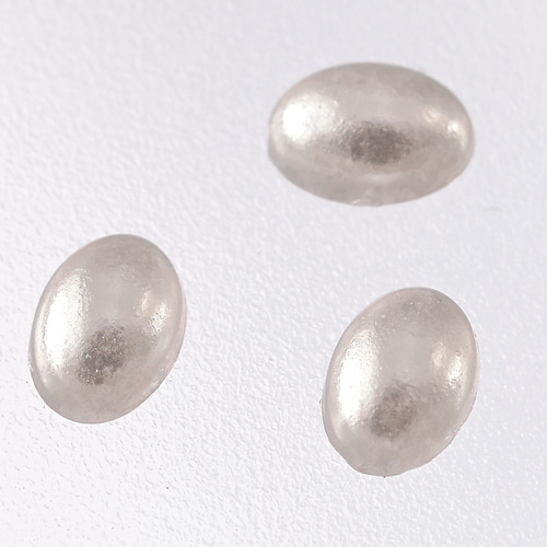 ネイルパーツ パール 4mm ホワイト 楕円 1000個 半円 カボション