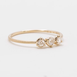 Rose cut Three Diamonds Ring 4枚目の画像