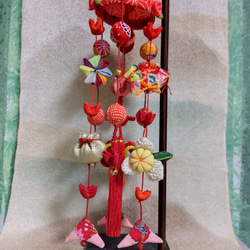 小さな 吊るし飾り 福 (飾り台付き) 30cm