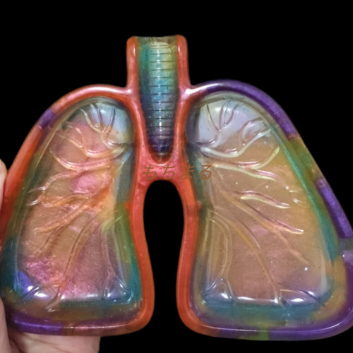 ☆【カラフル】灰皿 肺 小物入れ 皿 レジン 不透明 ラメ ☆【カラフル】灰皿 肺 小物入れ 皿 レジン 不透明 ラメ
