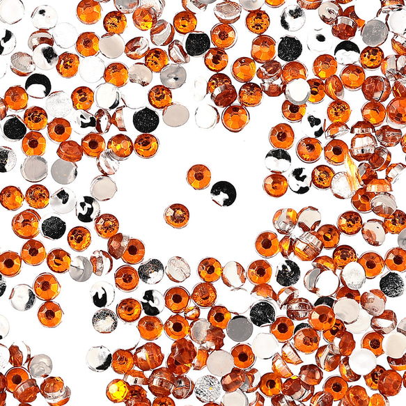 ラインストーン 2mm ss6 オレンジ 9000粒 丸 ネイル デコ レジン ネイルアート パーツ BD3183 1枚目の画像