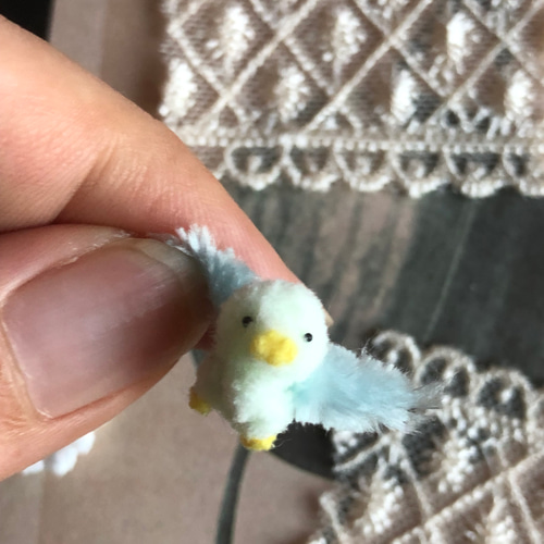 ミニチュア モールアート 小鳥 インコ ぬいぐるみ U 通販｜Creema 