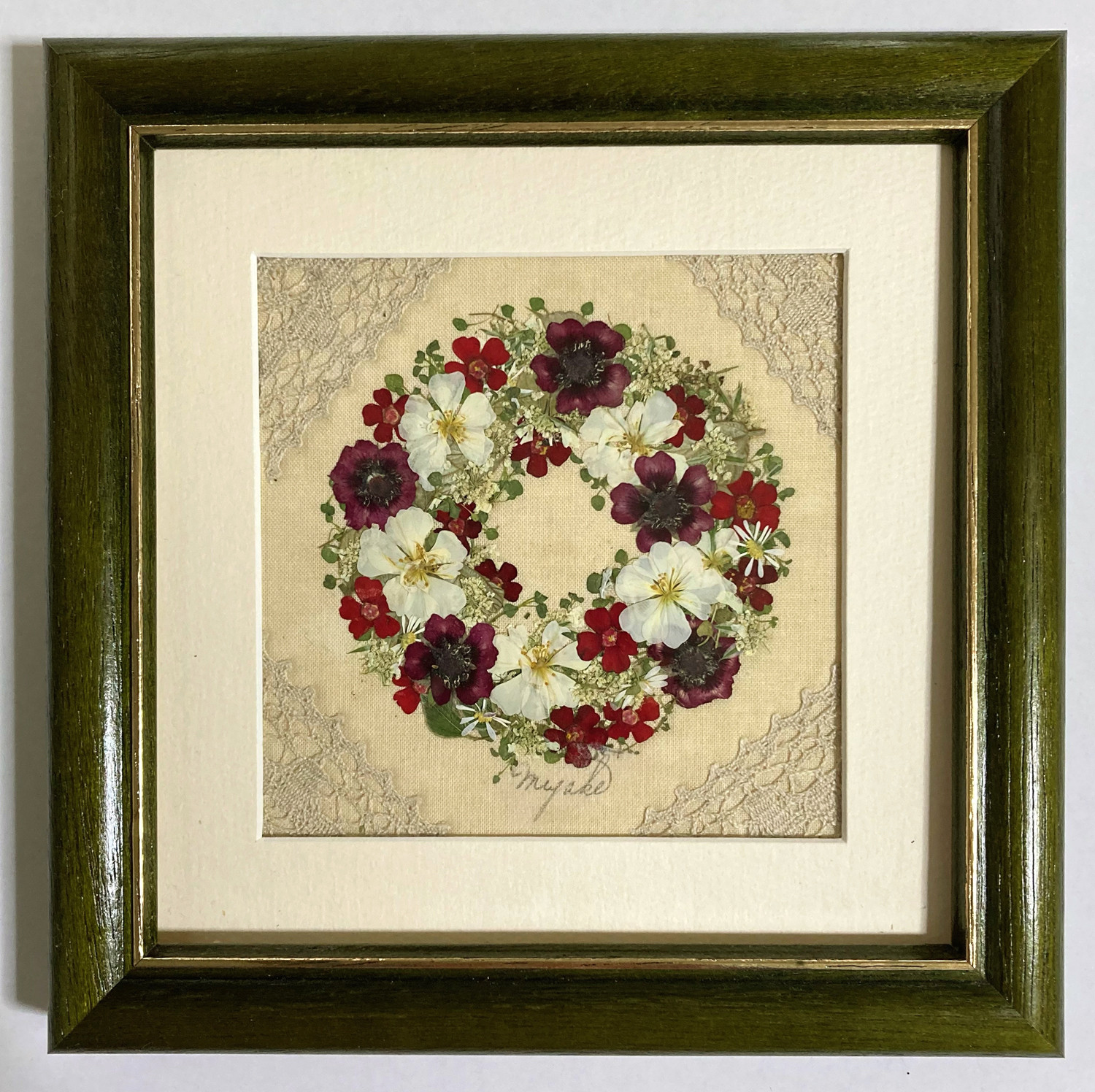 押し花アート額【タテ54cm×ヨコ45cm】 薔薇