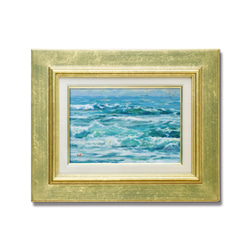 【光る波-1】 油絵　ジークレー・オリジナル版画 SMサイズ〜 3枚目の画像