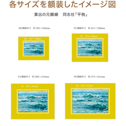 【光る波-2】 油絵　ジークレー・オリジナル版画 SMサイズ〜 12枚目の画像