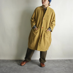 vintage cocoon coat / 柑子色/草木染め 9枚目の画像