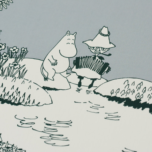 アートポスター20フレームセット 水辺のふたり/グレー MOOMIN
