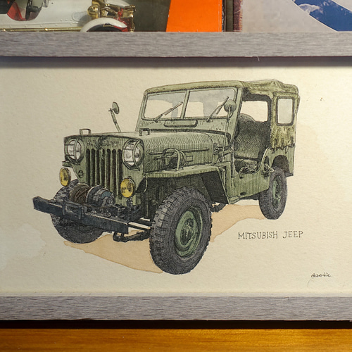 原画] MITSUBISHI JEEP イラスト 石本巧 通販 16820794｜Creema