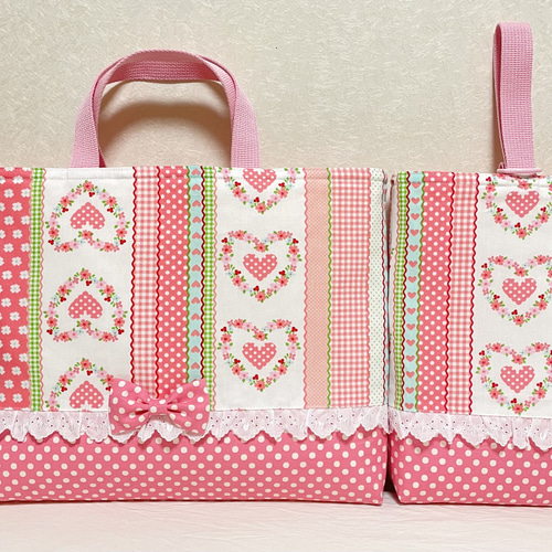 ハンドメイド 絵本バッグ 上履き入れ お着替え袋 お弁当コップ袋