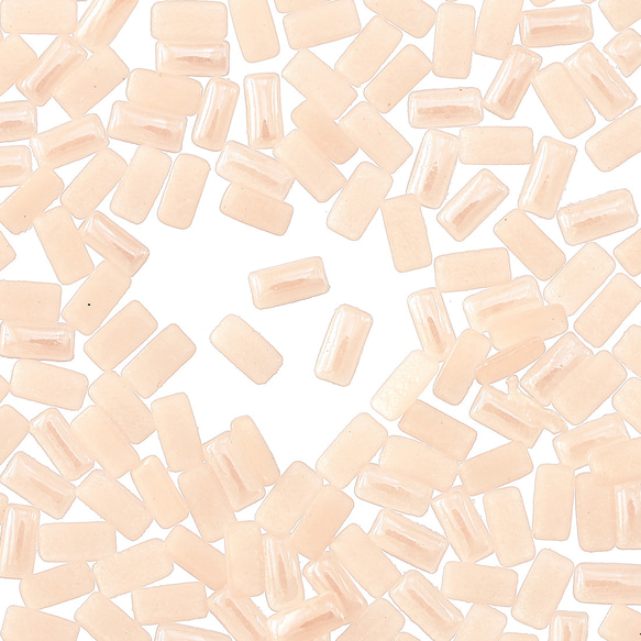 ネイルパーツ 長方形 ピンク 薄め ５ｍｍ 2000個 セラミック製 カボション デコ レジン 手芸 BD3260 1枚目の画像