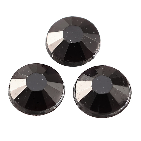 ラインストーン 5mm 黒 2000粒 丸 ネイル プラ製 3D デコ レジン ネイルアート ストーン BD3277 3枚目の画像