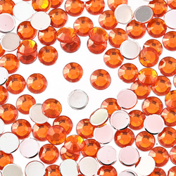 ラインストーン 5mm オレンジ 2000粒 丸 ネイル プラ製 3D デコ レジン ネイルアート 手芸 BD3278 1枚目の画像
