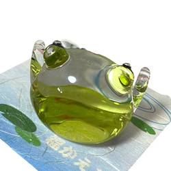 クリスタルのカエル【福かえる】ミニ　ラインストーン　ガラス　置物　縁起物　風水　 7枚目の画像