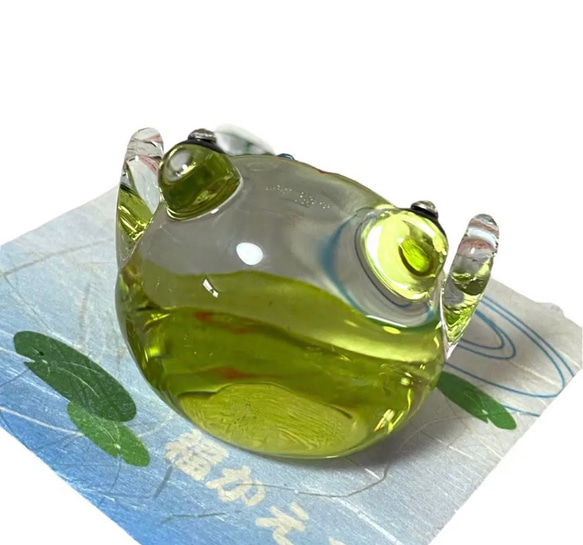クリスタルのカエル【福かえる】ミニ　ラインストーン　ガラス　置物　縁起物　風水　 7枚目の画像