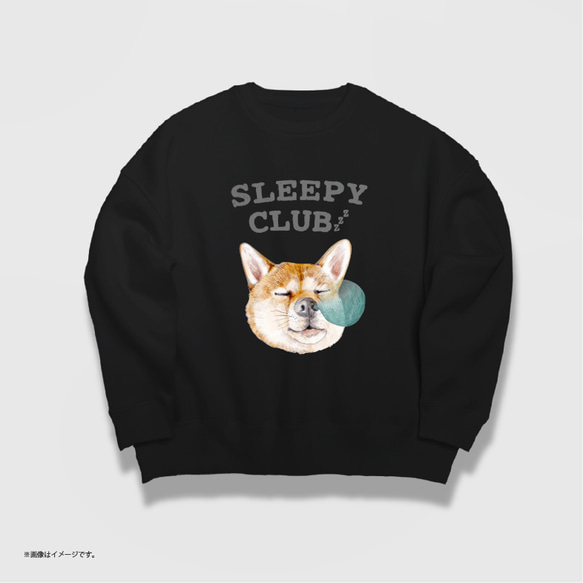 「SLEEPY CLUB_柴犬」裏起毛BIGシルエットスウェット 3枚目の画像