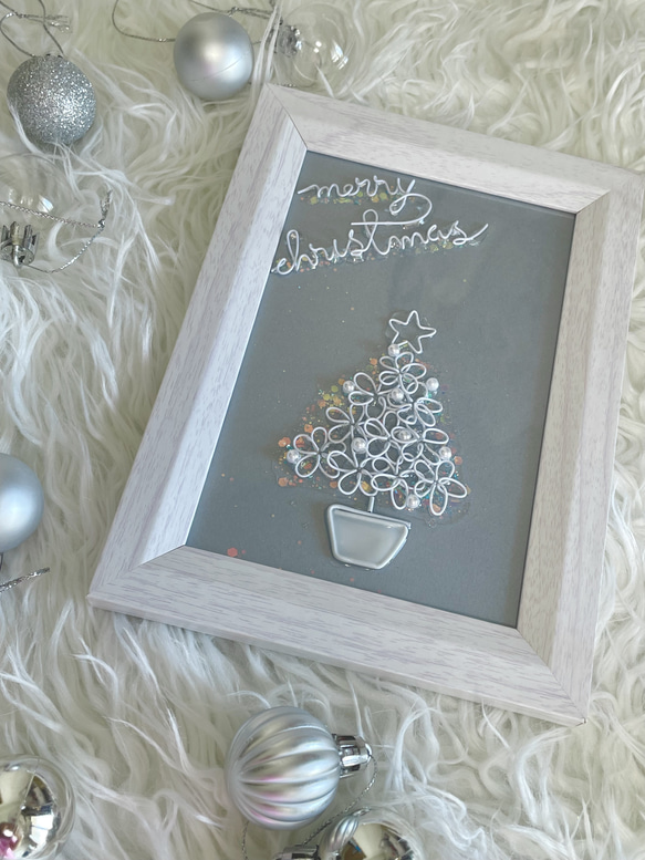 クリスマスツリー♡︎フォトフレーム ワイヤーアート フォト