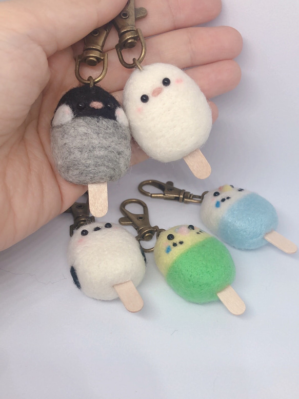 ことりのアイスバーキーホルダー♡ 2枚目の画像