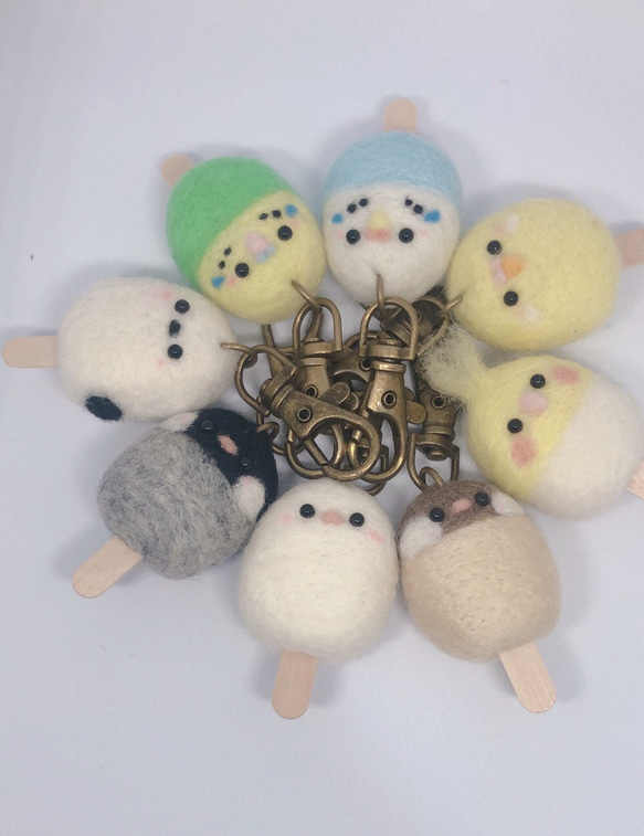 ことりのアイスバーキーホルダー♡ 1枚目の画像