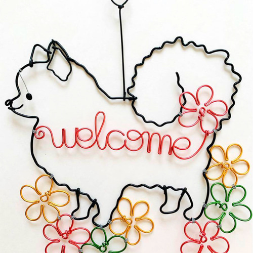 超安い welcome ワイヤークラフト お花 その他 ワイヤーアート チワワ 立体・オブジェ