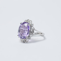 魔鏡 |紫水晶 智慧 貴人 頂輪 寶石戒指 925純銀 活圍 HJ13-39 第2張的照片