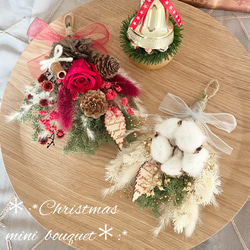 ♡~*:＊Christmas mini  bouquet＊:*~♡スワッグブーケ☆ドライフラワー 3枚目の画像