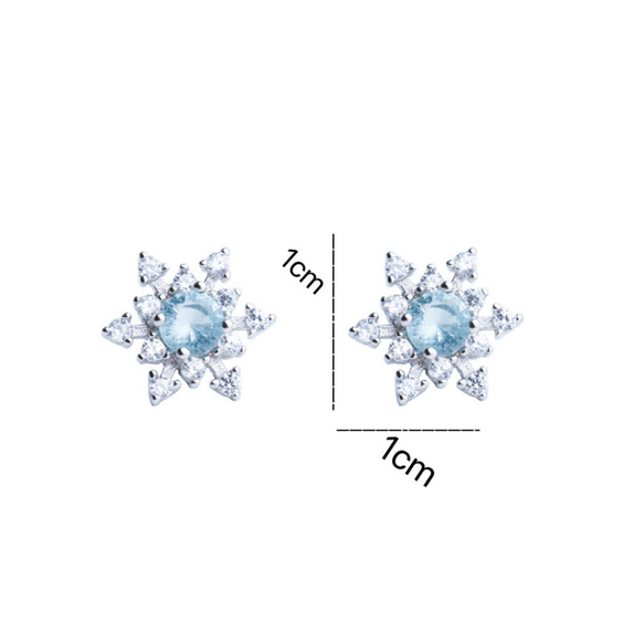 シルバー925  クリスマス　雪の結晶　ピアス　　つけっぱなし　小さめ　ピアス　金属アレルギー対応 3枚目の画像
