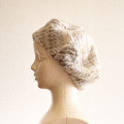 新作‼️カタチななこたわるベレー帽　イタリアンツイード　ほわっとかわいいシャギーチェック 2枚目の画像