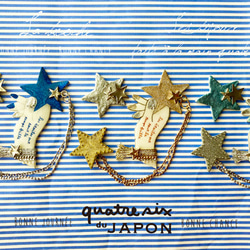 ピンバッチ スターLOVERのチェーンピンバッジSET☆ ピンバッチ quatresix