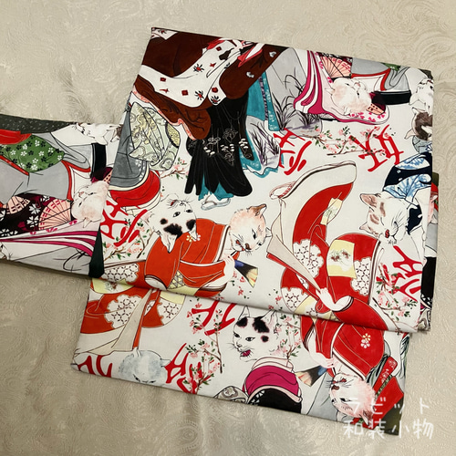 名古屋帯 妖怪猫 浮世絵猫 鳥獣戯画 和装 着物 ファブリック 猫 名古屋帯 妖怪猫 浮世絵猫 鳥獣戯画 和装 着物 ファブリック 猫