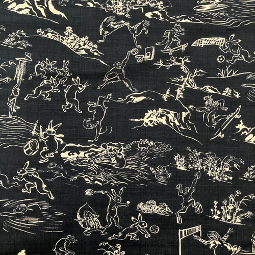 名古屋帯 妖怪猫 浮世絵猫 鳥獣戯画 和装 着物 ファブリック 猫柄 浴衣