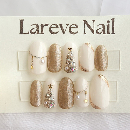 クリスマスネイル／クリスマスツリーネイル／クリスマスツリー  