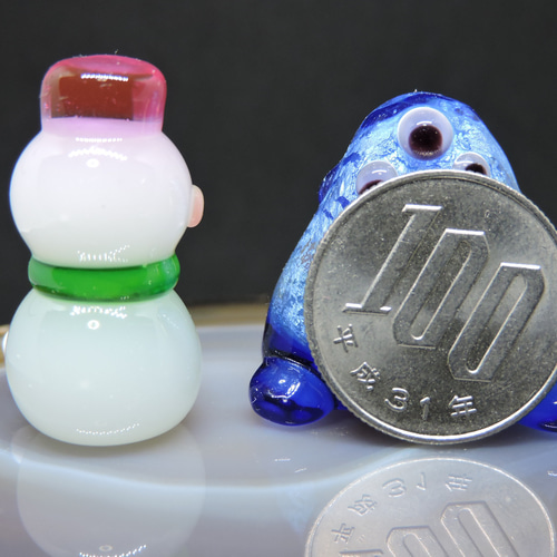 ガラスの造形・ユキだるま 2体目 その他置物 硝子細工屋 通販