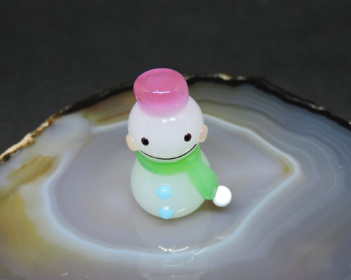 ガラスの造形・ユキだるま 2体目 その他置物 硝子細工屋 通販