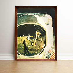 アポロ11号 アストロノーツ 1960年代 ビンテージ 写真 額付 ポスター 1枚目の画像