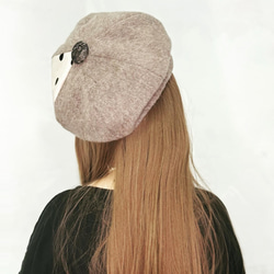 ■3天內出貨■ [新商品]``成熟可愛的波點。 Re 羊毛製成的環保貝雷帽 ♩ 帽子 Beret Wool Winter 第10張的照片