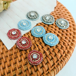 6個】アンティーク調 ビーズ刺繍 レトロ ワッペン カボション