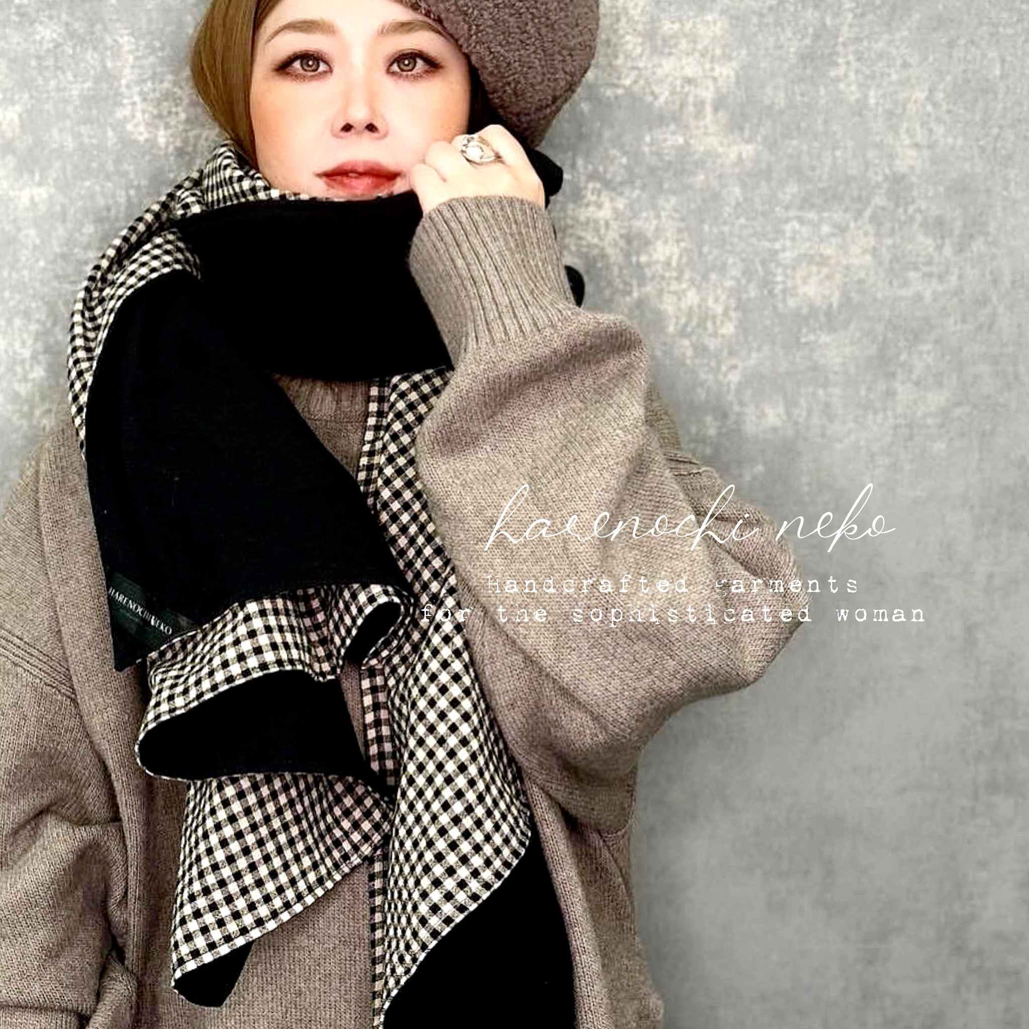 ■10日内発送■【2/15再販】4WAY 2ｍ大判アンティークリネンマフラー ショール ストール  リネン ブラック